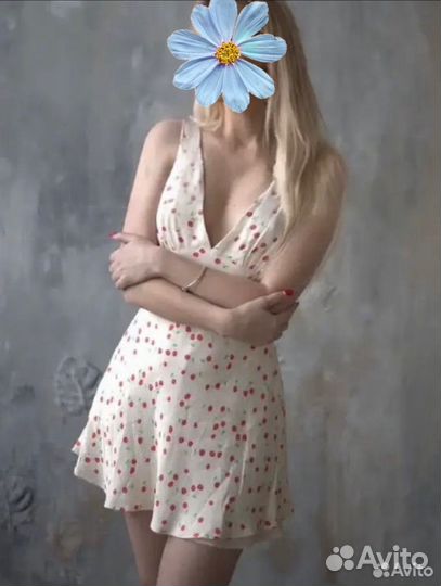 Платье летнее Zara мини белое 42