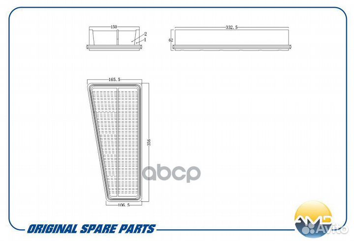Фильтр воздушный amdfa796 AMD