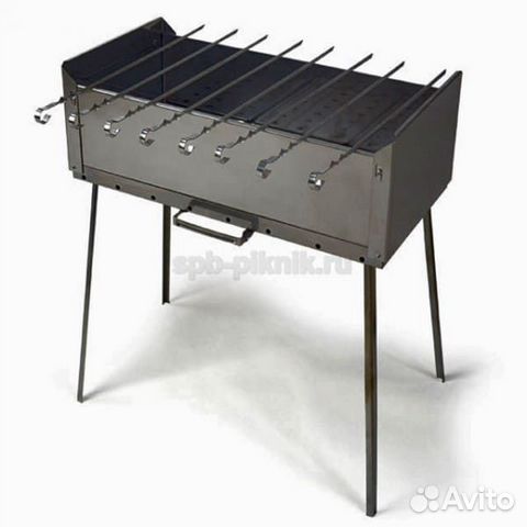 Мангал-дипломат на 8 шампуров (в комплекте) из нер