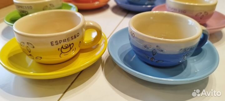 Набор кофейных пар эспрессо(60мл *6 шт), подставка