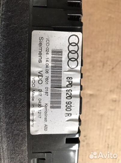 Щиток приборов Audi A3 8P,8p0920930R(105)