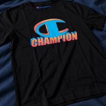 Футболка Champion Blue Orange Logo, Москва