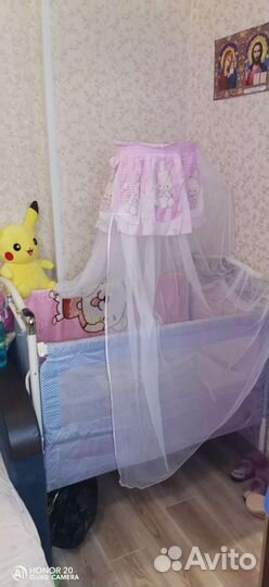 Детская Кроватка с Колыбелькой