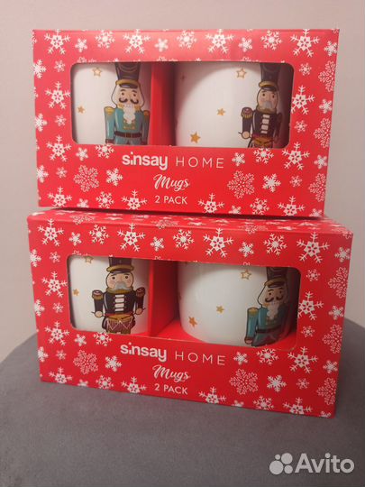 Новый новогодний набор кружек Sinsay 350 мл