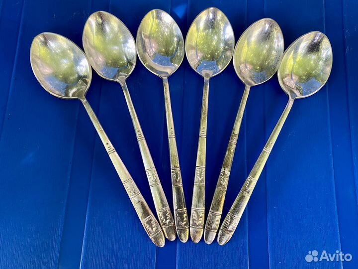 Чайные ложки мельхиор Набор 6 шт. СССР