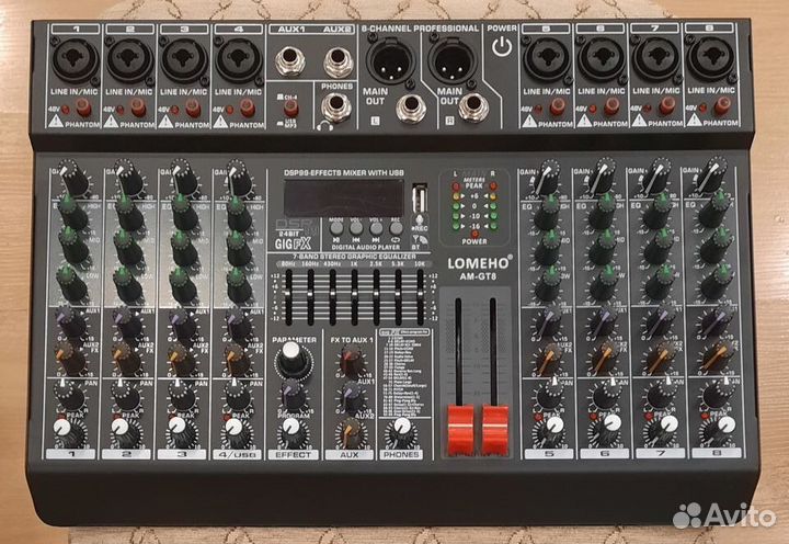 Микшерный пульт Lomeho AM-GT8 Микшер FX USBt 99DSP