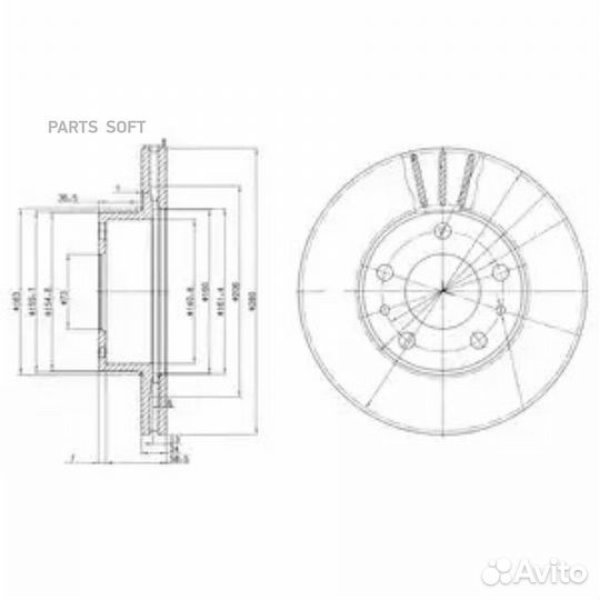 Delphi BG2846 BG2846 диск тормозной передний\ Fiat
