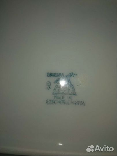 Блюдо большое овальное Богемия