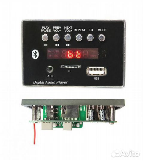 Встраиваемый MP3 модуль с FM, USB,Bluetooth