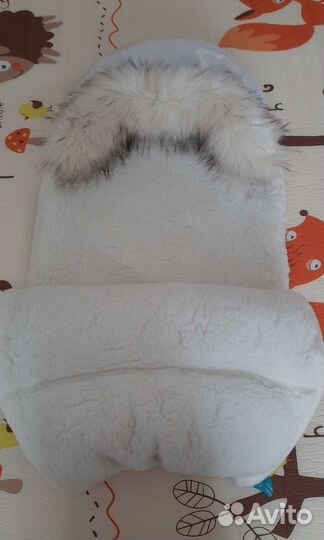 Зимний меховой конверт на выписку