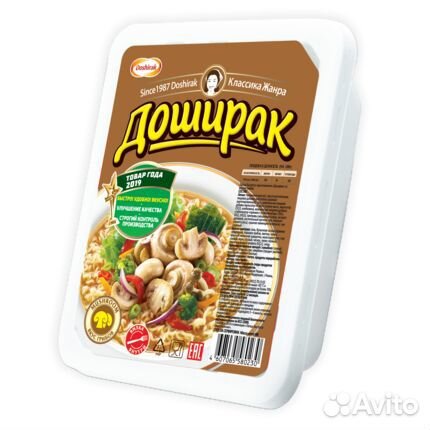 Лапша Доширак со вкусом Грибов 90г Доширак