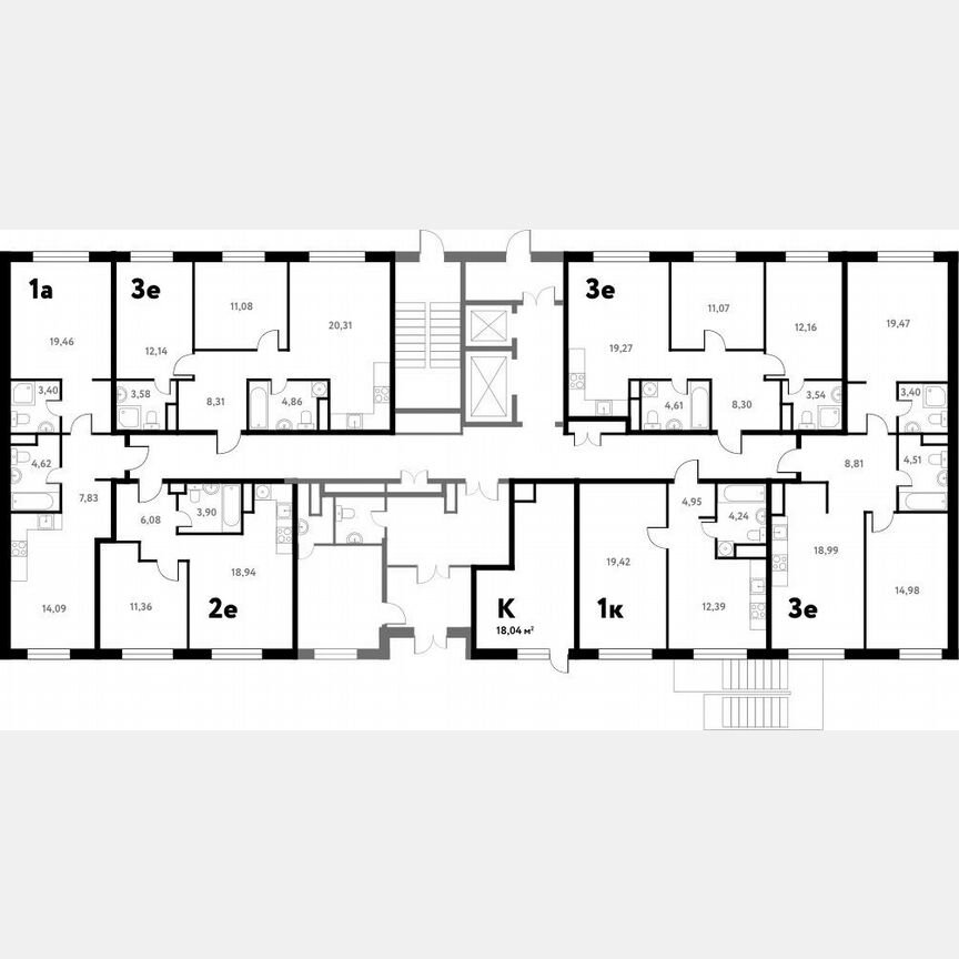 1-к. квартира, 41,1 м², 1/17 эт.