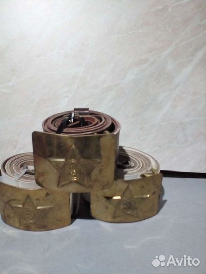 Ремень СССР кожзам с бляхой