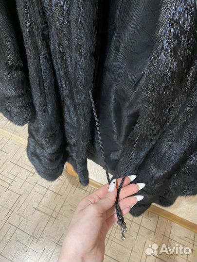 Шуба норковая с капюшоном 44 46