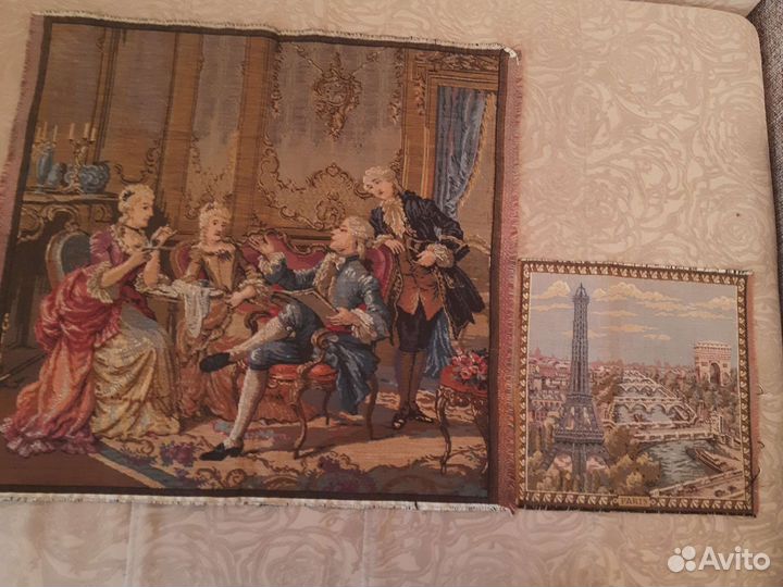 Картина гобелен и Париж Эйфелева башня