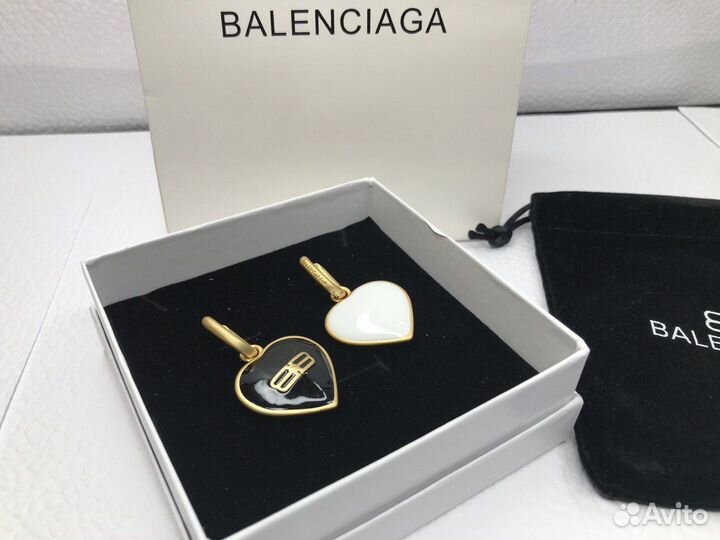 Серьги Balenciaga двусторонние