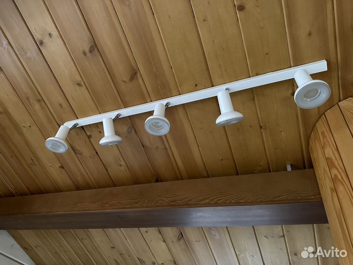 Лампа потолочная IKEA stratosfar 5 софитов, белый