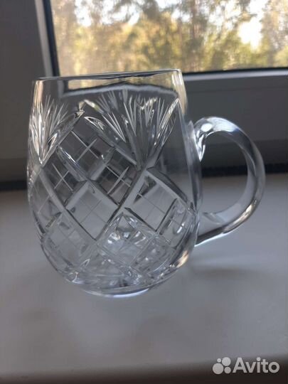 Кружка пивная хрусталь СССР 0,5 л. редкая