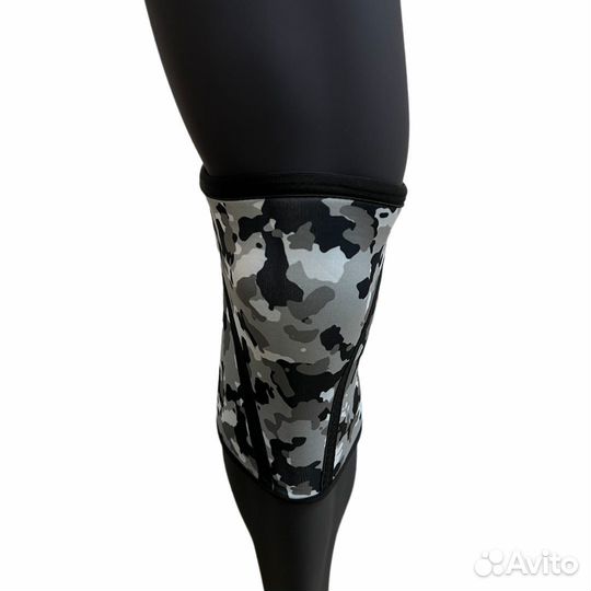 Неопреновые наколенники серо-белый камуфляж 7 мм