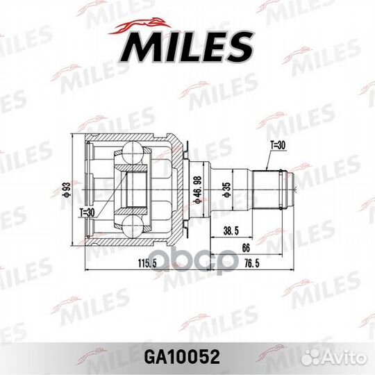 ШРУС внутренний toyota LC prado J120/lexus GS470