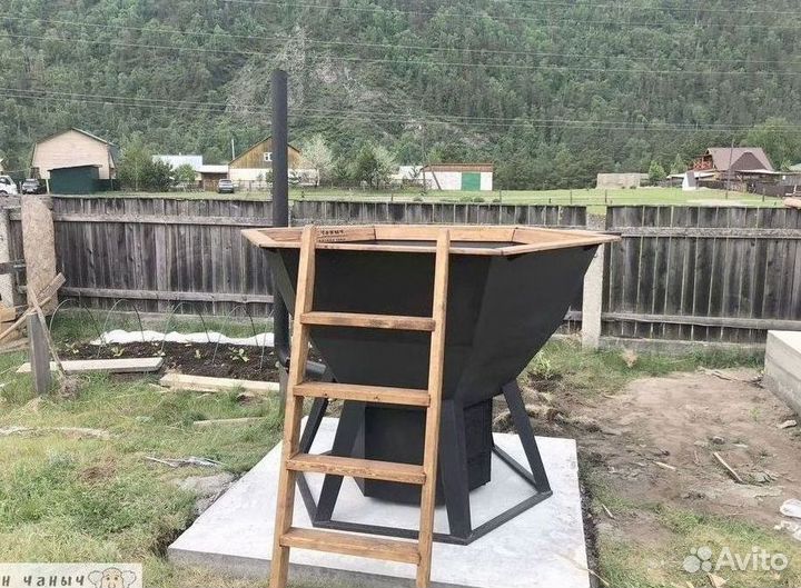 Банный чан на дровах