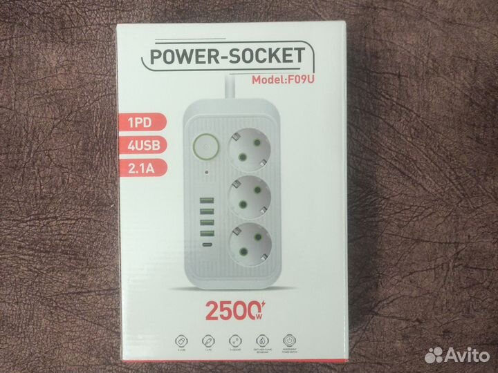 Сетевой удлинитель (фильтр) с USB и Tupe-c