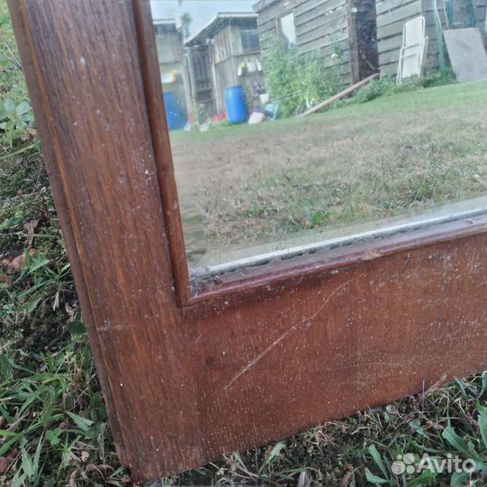 Зеркало старинное в деревянной раме 167 на 55