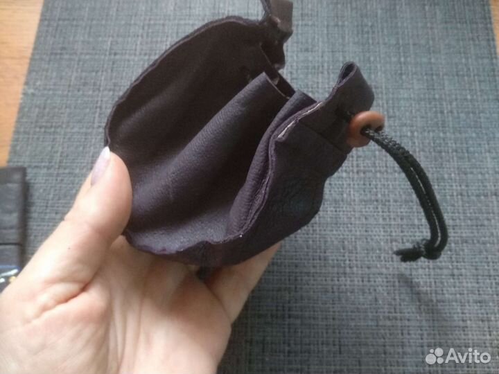 Кошелек и очечник из кожи