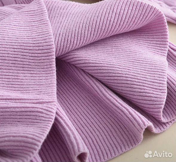 Теплое платье для девочки 80-120 см