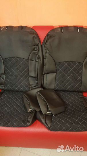 Чехлы на Kia Sportage 4 экокожа с алькантарой