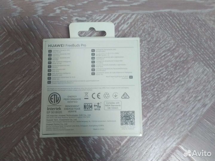 Новые беспроводные наушники Huawei freebuds pro