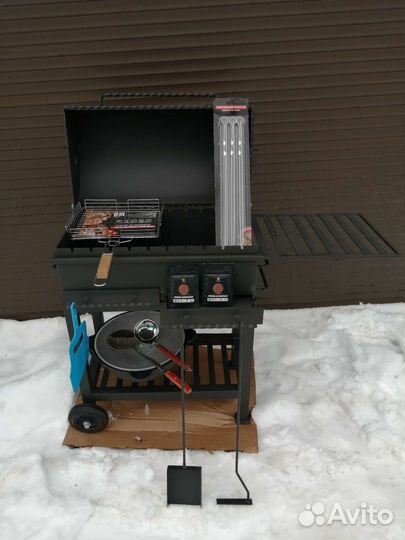 Мангал с печью под казан