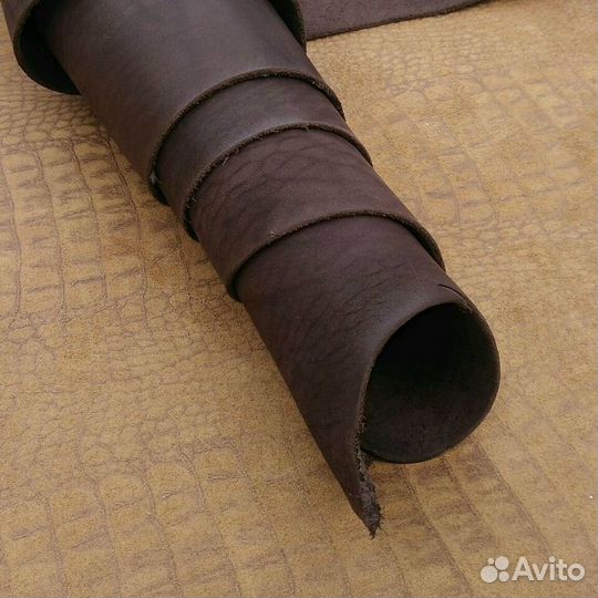 Натуральная кожа. Пола ременная коричневая