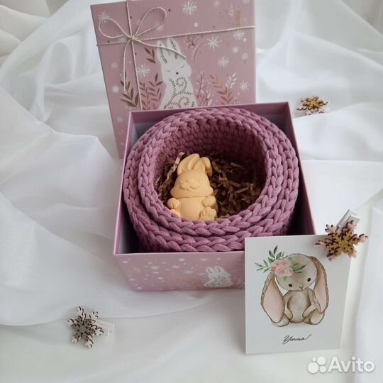 Корзина из трикотажной пряжи