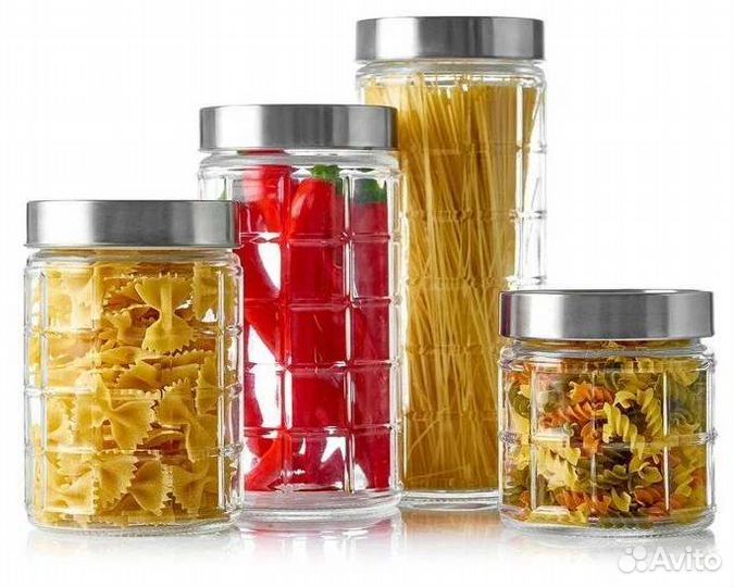 Банки для сыпучих продуктов, 800-2200мл, стекло