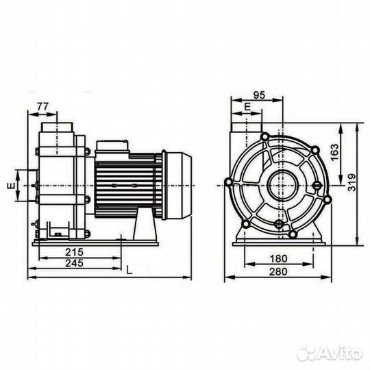 Насос Pool King WTB350, 52 м3/ч, 220 В