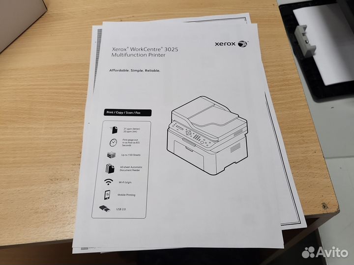 Мфу Xerox 3025 NI Wi-fi печать с телефона