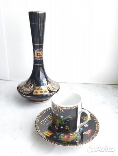 Сервиз кофейный из Кипра и ваза из Греции