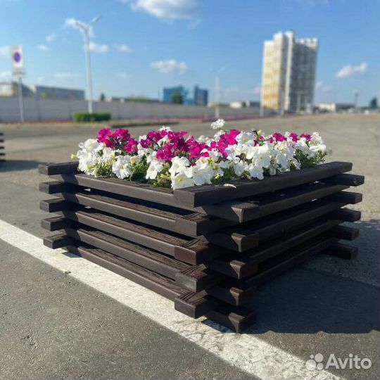 Кашпо из ламелей