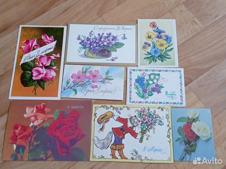 Открытки СССР к 8 Марта