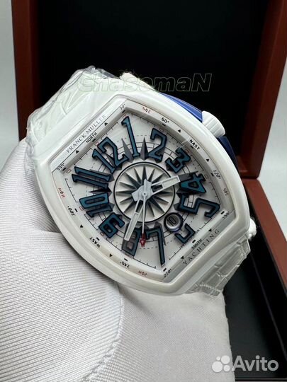 Белые мужские керамические часы Franck Muller