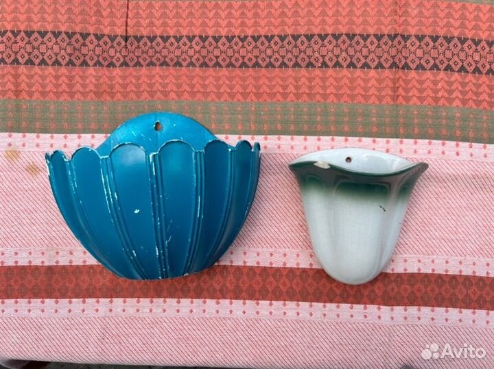 Кашпо настенное СССР керамика