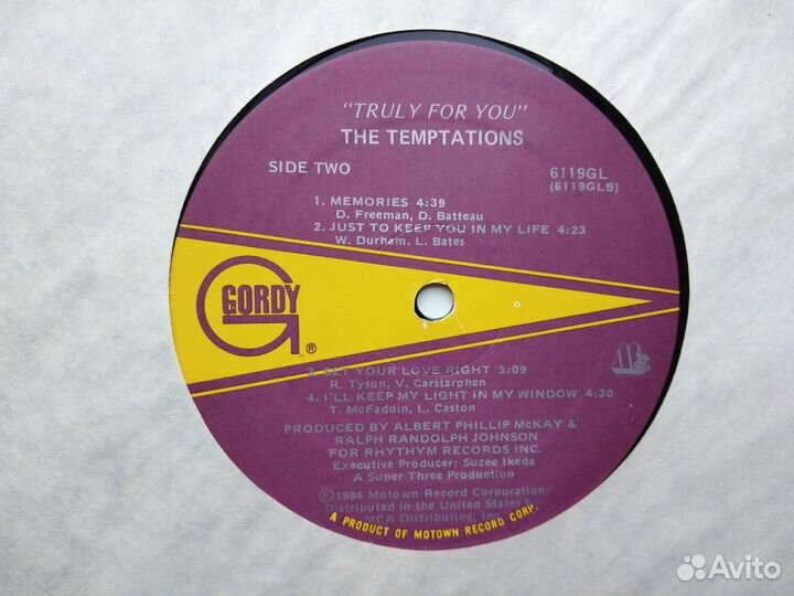 The Temptations Truly For You Пластинка Винил