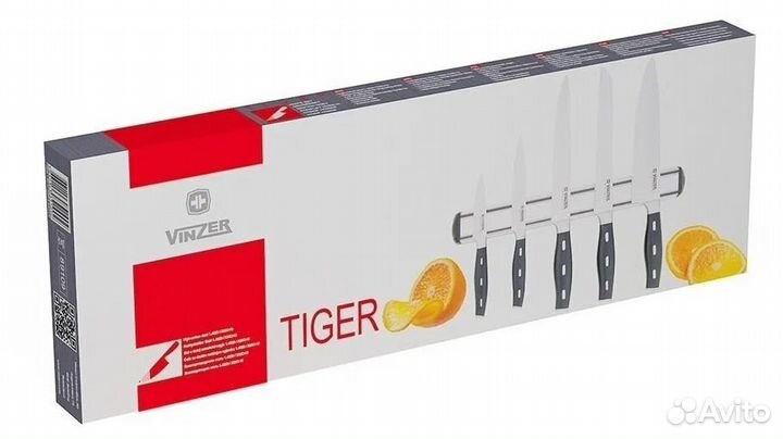 Набор ножей Vinzer Tiger 6 предметов 89109