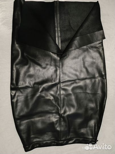 Кожаная юбка натуральная 44 размер