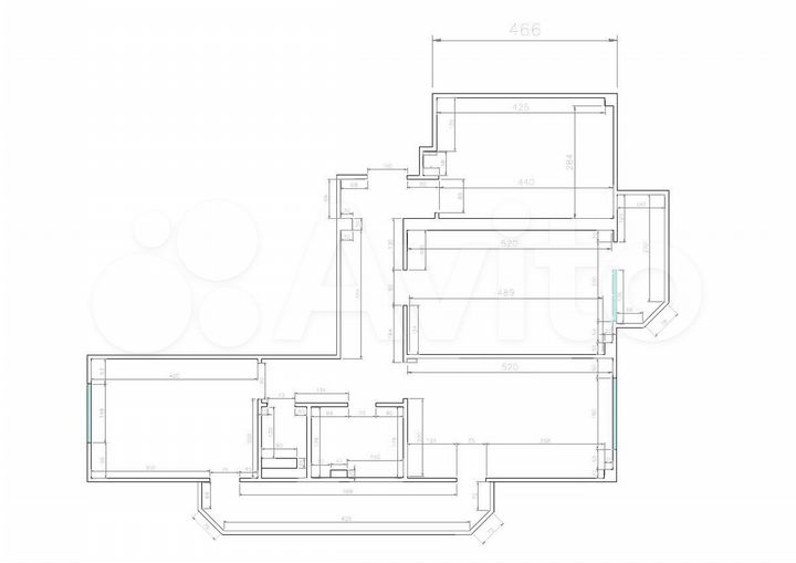 3-к. квартира, 76 м², 3/9 эт.