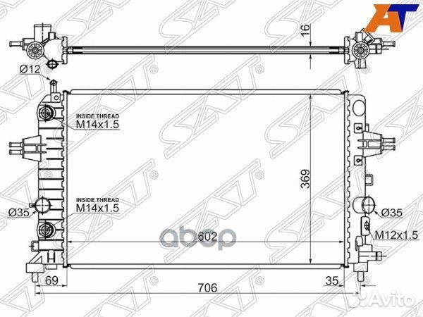 Радиатор Opel Astra 04-13 / Zafira 05-14 / Astra