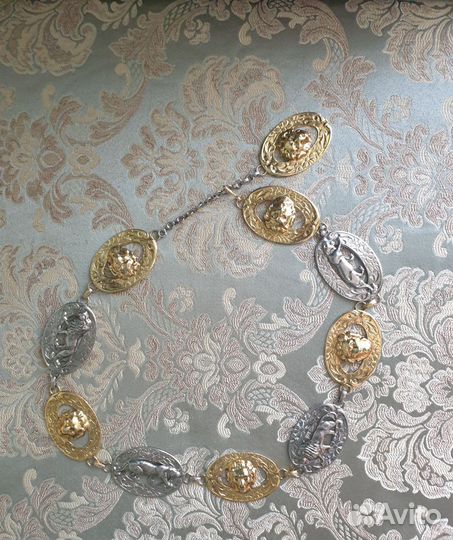 Винтажный ремень со львами