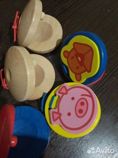 Кастаньеты новые деревянные фламенко (пара)