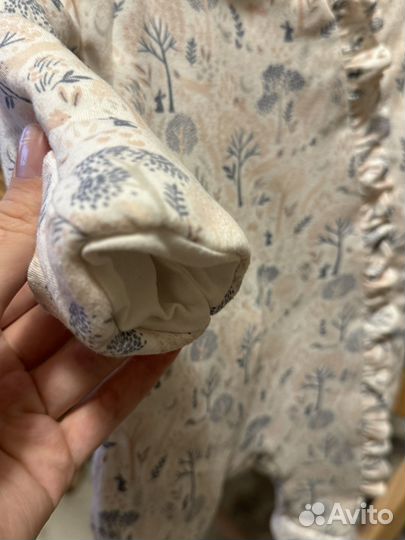 Утепленный хлопковый клибинезон mothercare